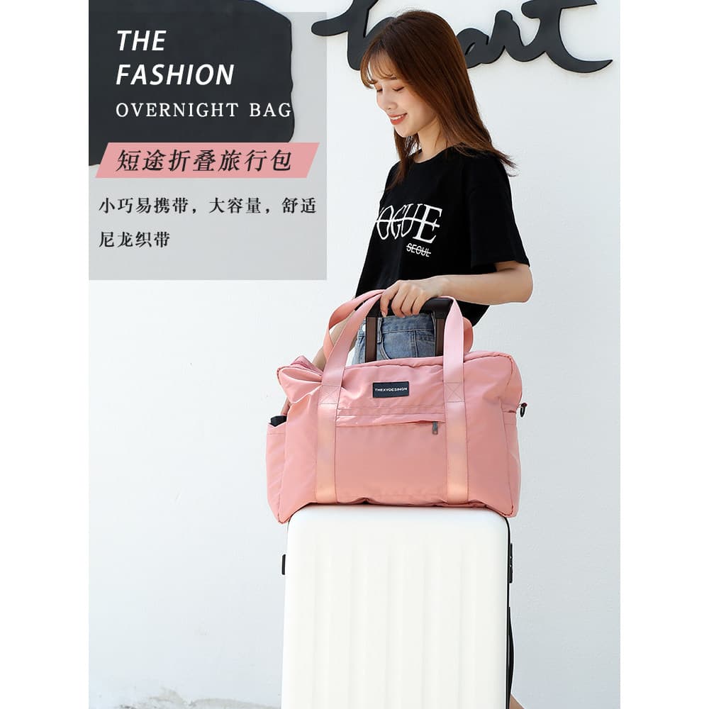 Bolsa de viagem para mulheres, portátil, dobrável, portátil, grande capacidade, viagem, leve, curta distância, armazenam