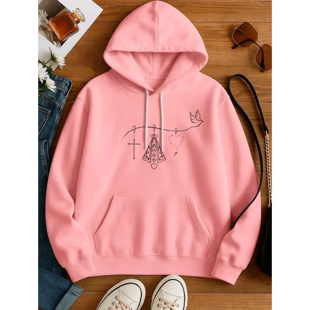 Moletom Nossa Senhora Blusa De Frio Streetwear Religiosa
