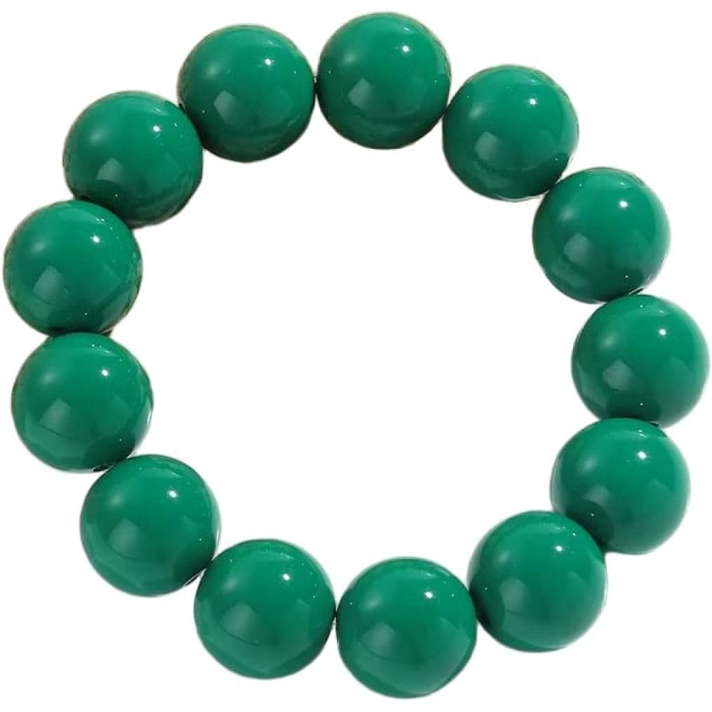 Pulseira Elástica de Acrílico com Design Geométrico de Bola Redonda para Mulheres, Pulseiras Coloridas Irregulares