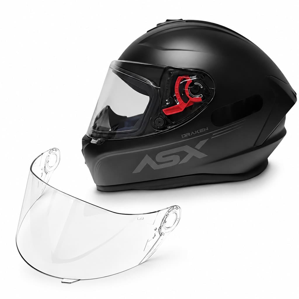 Viseira Transparente para Capacete ASX CITY/EAGLE/DRAKEN ou AXXIS P-V18B