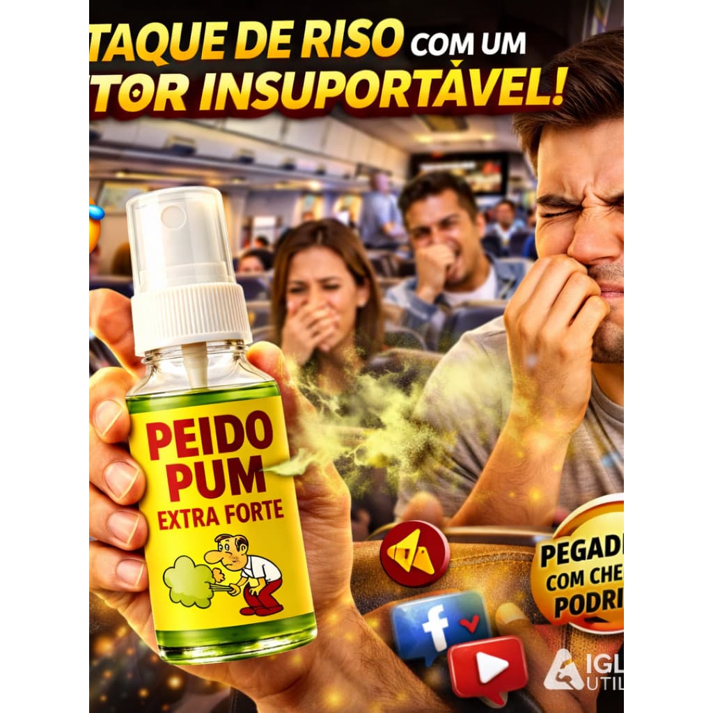 Spray de Peido Pum Pegadinha Super Forte - Zoação Garantida - Pegadinha - Trolagem TikTok