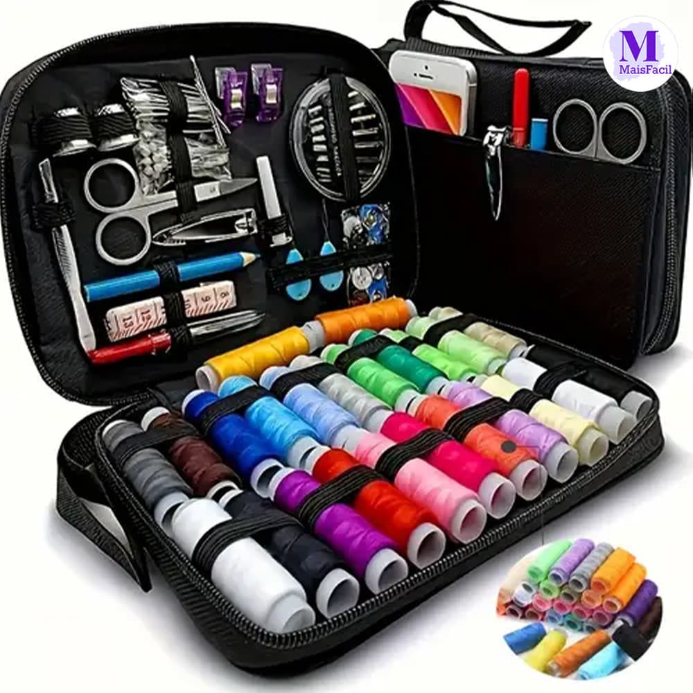 Estojo Portátil de Agulhas e Linhas para Costura Manual – Ideal para Viagens e Emergências