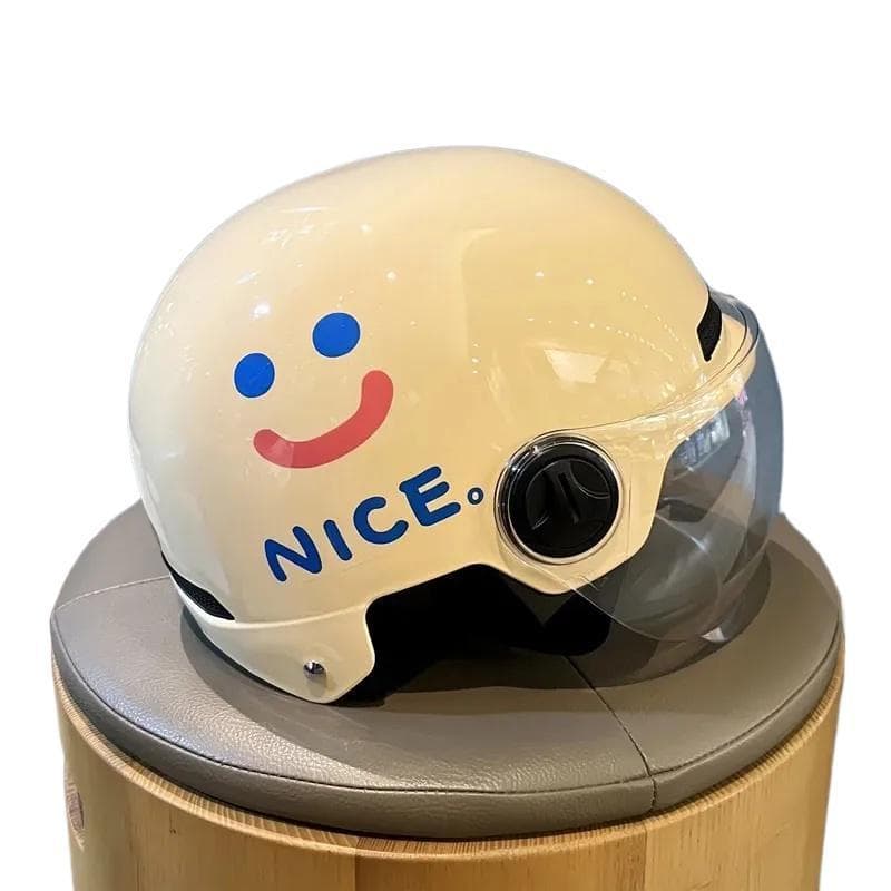 Chapéu um protetor solar capacete veículo elétrico verão bateria carro masculino feminino único na moda dos desenhos ani