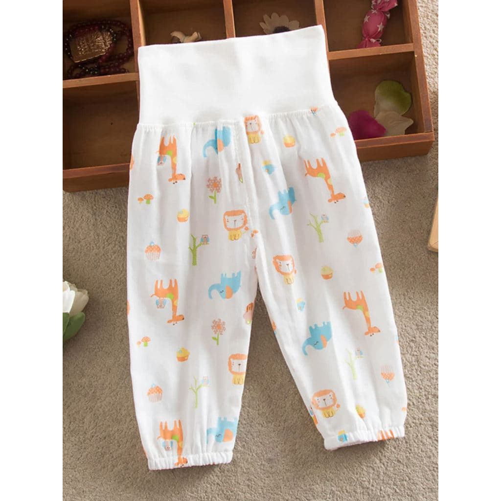 2025 verão bebê puro algodão Anti-Mosquito calças gaze barriga calças masculino feminino bebê Bloomers fino virilha aber