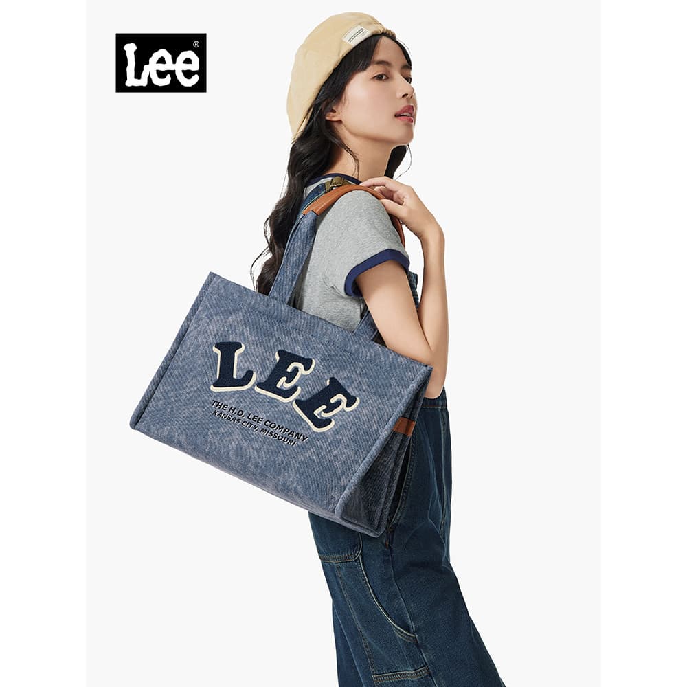 Lee novo estilo grande capacidade sacola de ombro Commuter saco feminino estudante universitário classe bolsa bolsa de v