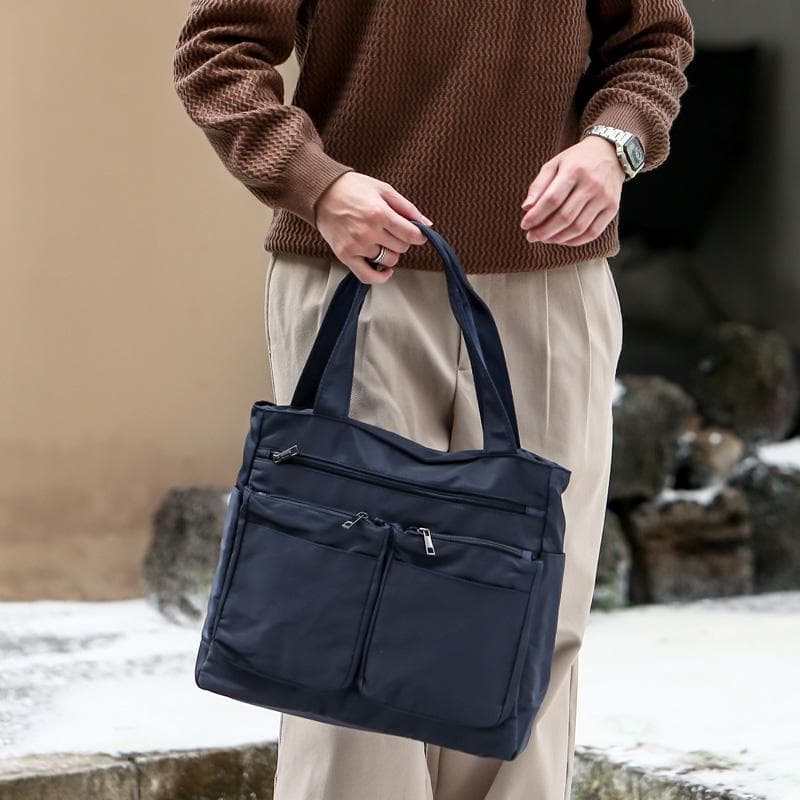 Commuter Multi-zíper bolso leve à prova dwaterproof água bolsa de ombro masculina bolsa de ombro portátil estudante alça