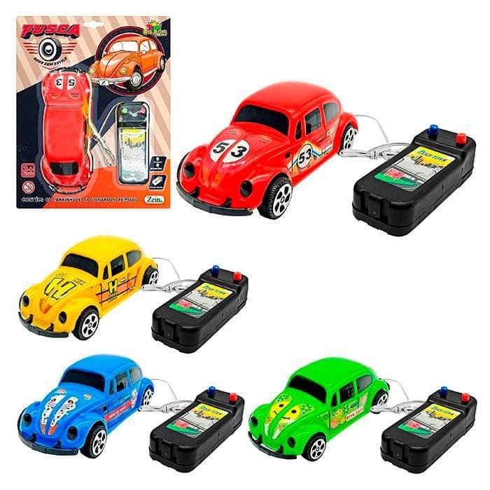 Fusca carrinho de controle remoto por fio com 3 funções
