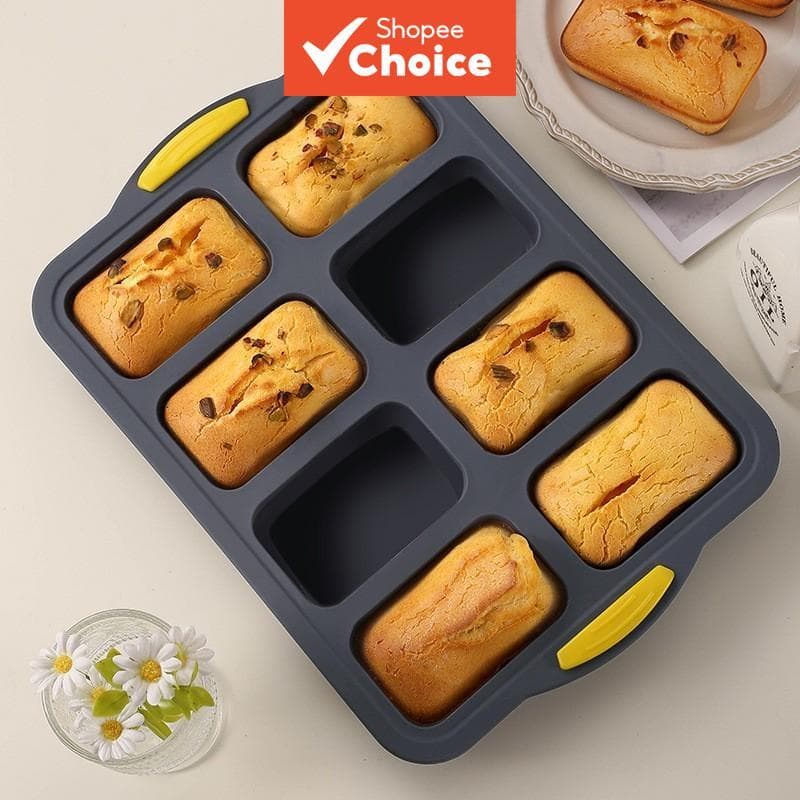 Molde de silicone quadrado para muffins e cupcakes, forma de cozimento resistente ao calor e antiaderente para pudim e