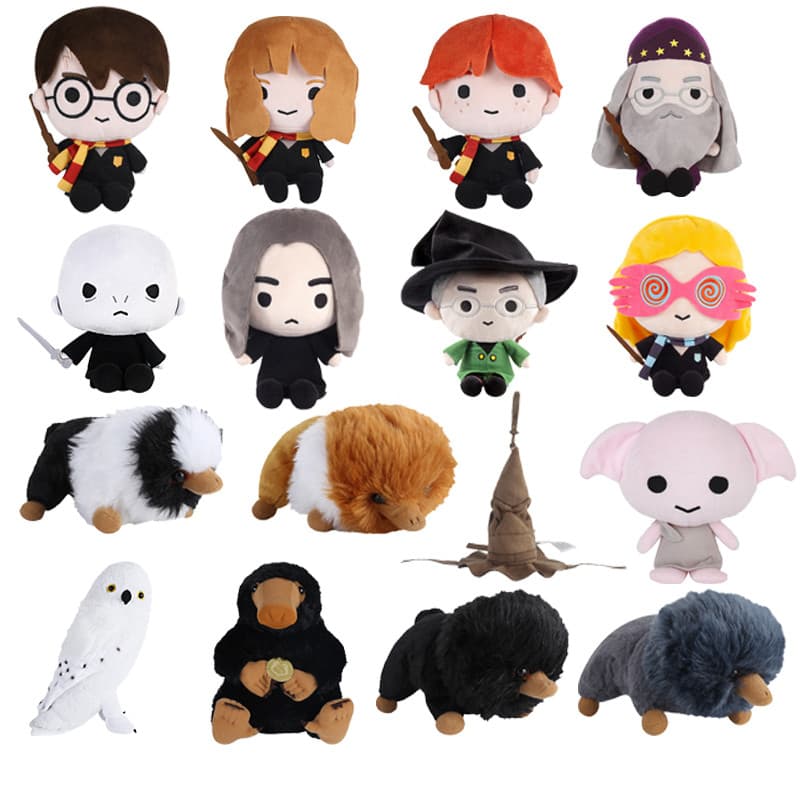 Harry pelúcia brinquedo Dumbledore recheado boneca bonito coruja Esconderijo Niffler boneca ornamentos