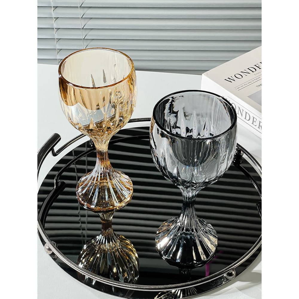Cálice de vidro de cristal engrossado de alta qualidade europeu em relevo vidro de vinho tinto luz luxo high-end copo de