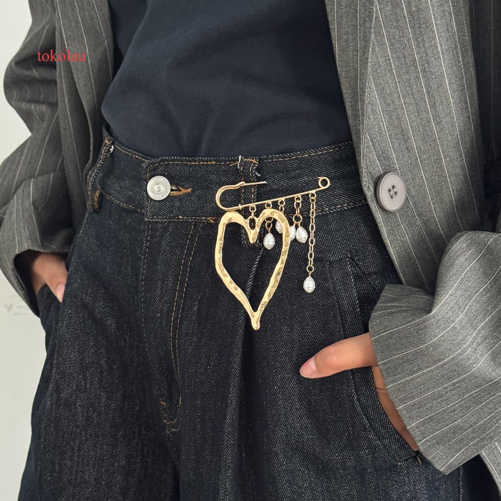 Alfinete De Acessório De Roupas Broche De Borla Feminino Elegante Com Pérola Falsa Para Jaquetas Jeans Casacos Suéteres