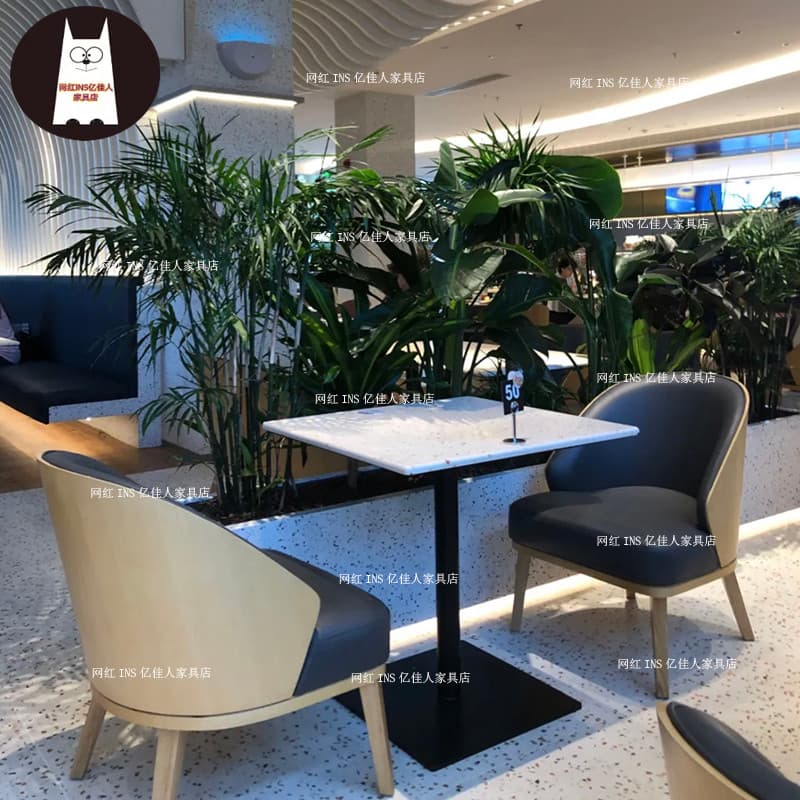Influenciador Café Mesa de Jantar Cadeira Combinação Negociação Lazer Clube Área de Recepção de Convidados Mesa Comercia