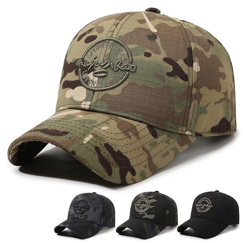 Camuflagem ao ar livre caminhadas chapéu masculino novo estilo primavera outono viagem chapéu de sol feminino verão All-