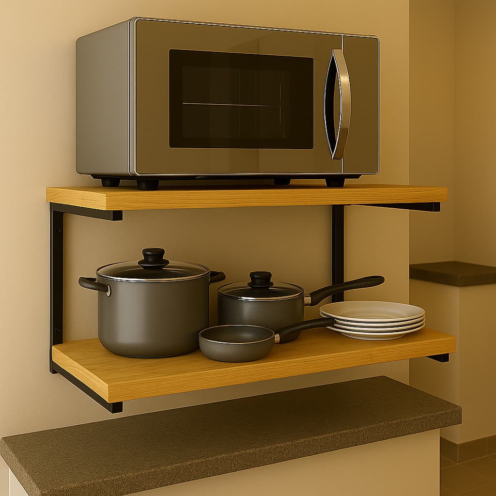 Suporte Microondas Forno Air Frier  impressora Videogame Prateleira Parede Nicho 40cm e 50cm
