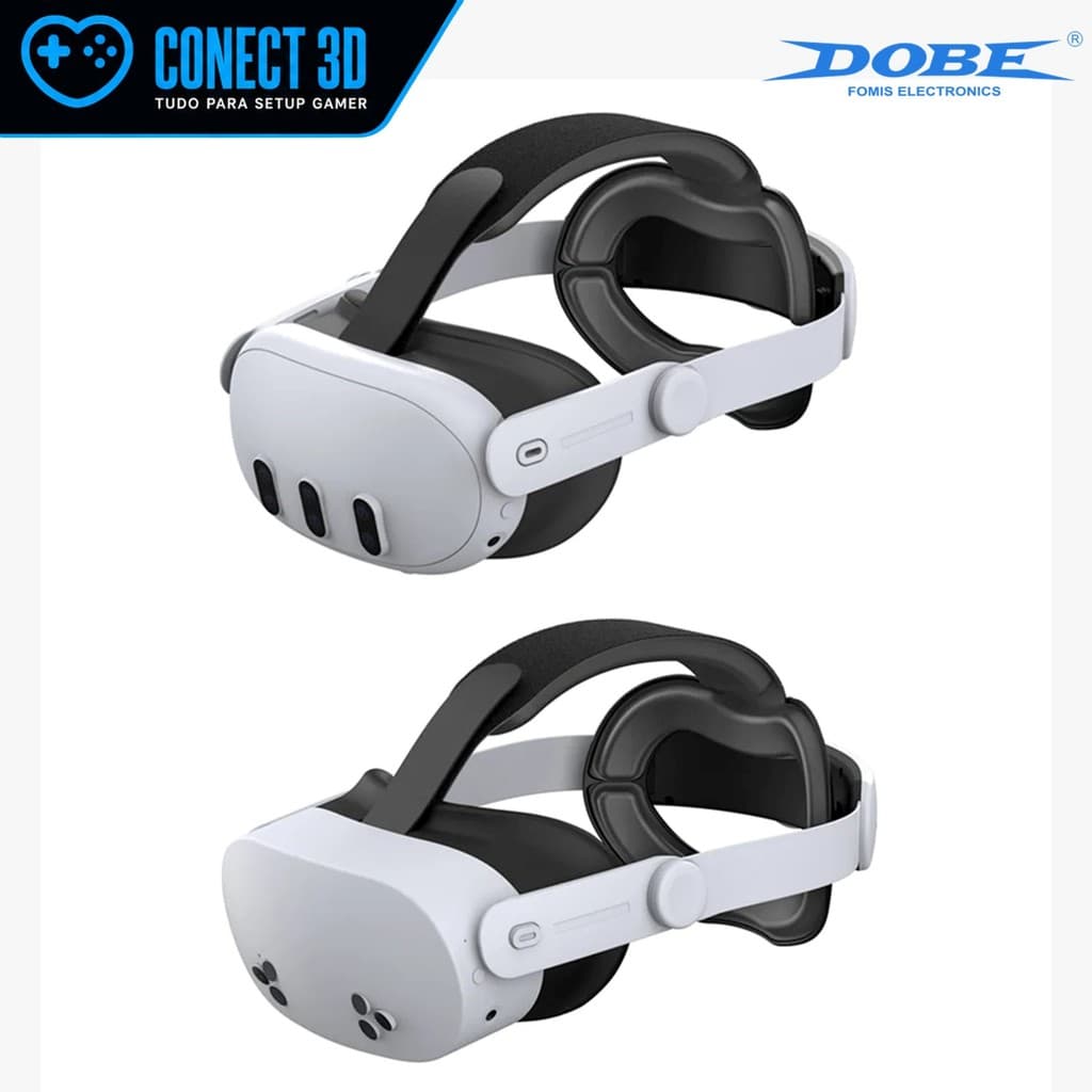 Suporte DOBE Alça Faixa de Cabeça Ajustável Para VR Meta Quest 3 e 3S