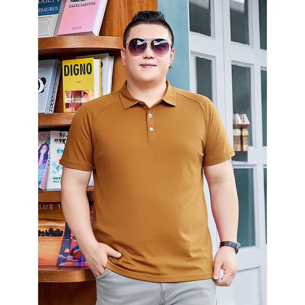 Camiseta masculina de manga curta de algodão Modal de verão de tamanho grande pessoas gordas estilo fino respirável abso