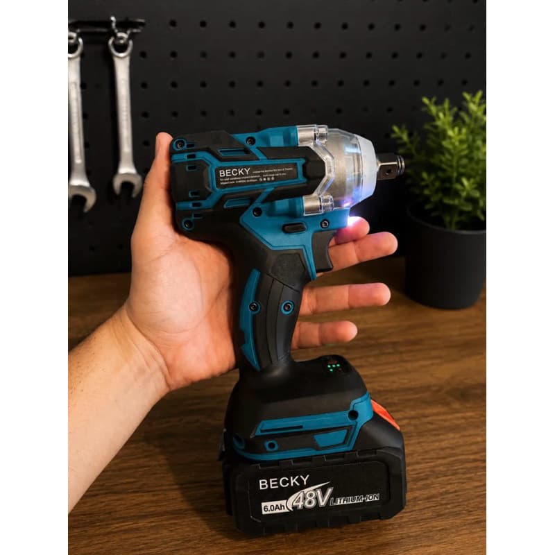 Chave de Impacto Elétrica 48V Sem Fio com 2 Baterias Recarregáveis + Carregador Bivolt – Potente e Portátil