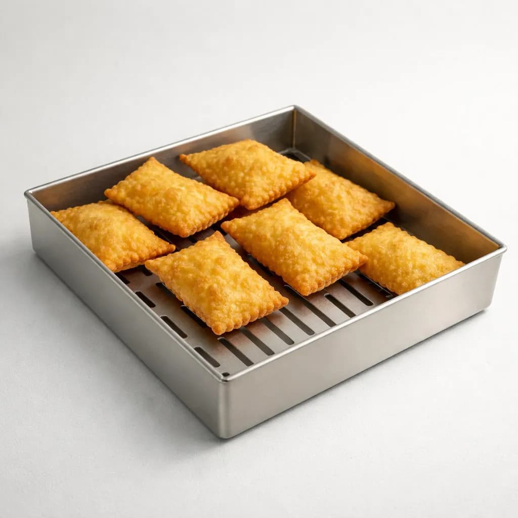 Escorredor De Pastéi Inox Profissional C/ Grelha Removível