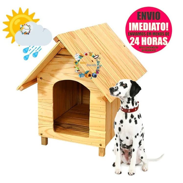 Casa Casinha de Madeira N5 Para Cachorro Cães Feito de Madeira Pinus Casa Pet Numero 5 Caminha Cama Colchonete