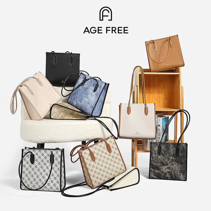 AGE FREE Bolsa Tote em Couro de Alta Qualidade com Zíper, Versátil para Uso Diário Feminino