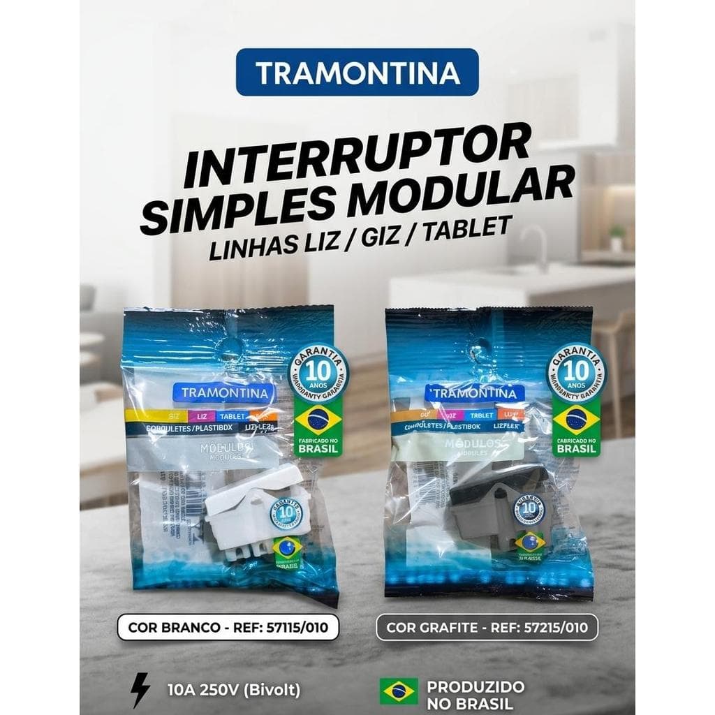 Modulo Tramontina Interruptor Simples 10A