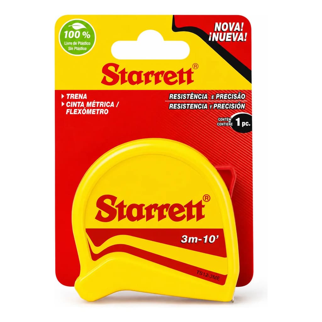Trena Cinta Métrica Flexómetro Starrett Ts12-3me 3m