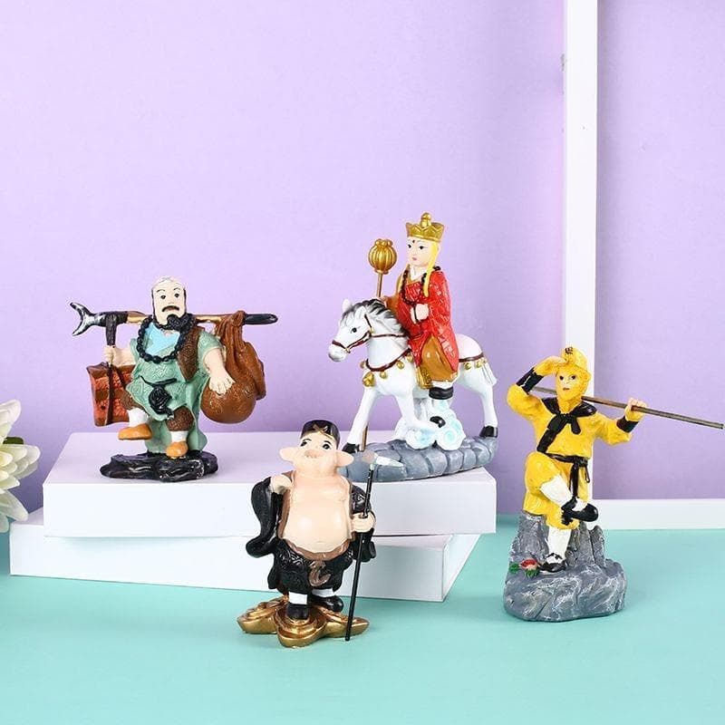 Westward Journey Figura Conjunto Completo Estudante Graduação Presente Figura Menino Presente Macaco Rei Decoração de Ca