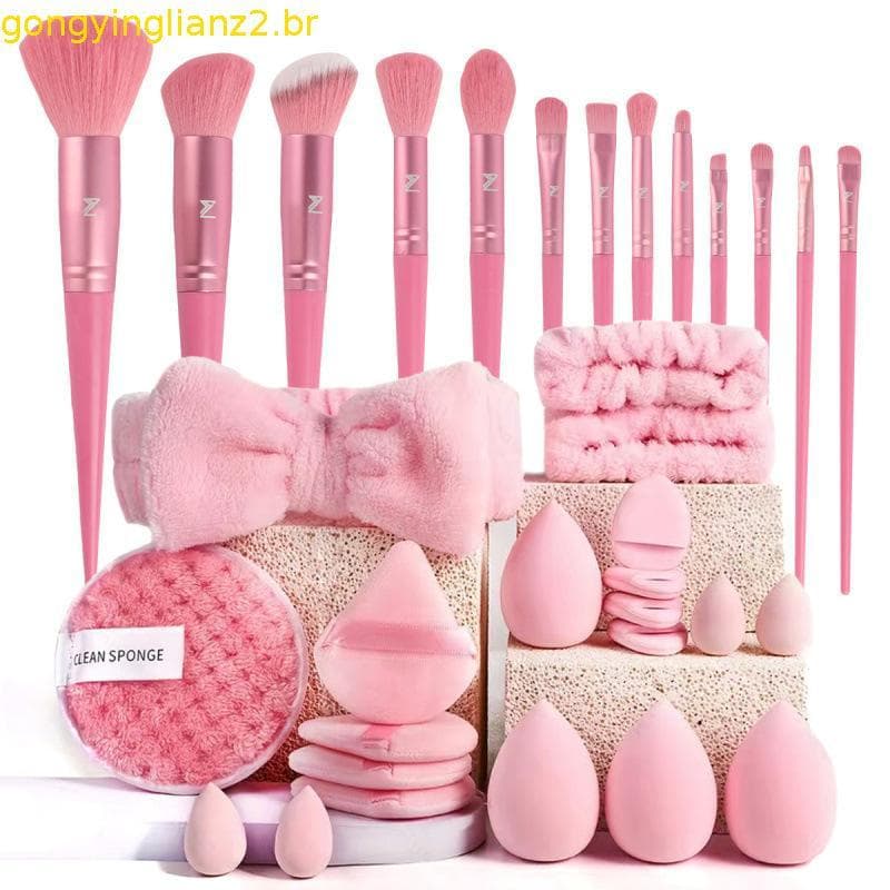 Conjunto de 40 Pincéis de Maquiagem Profissionais, Conjunto de Pincéis de Maquiagem para Base, Pó, Sombra, Corre