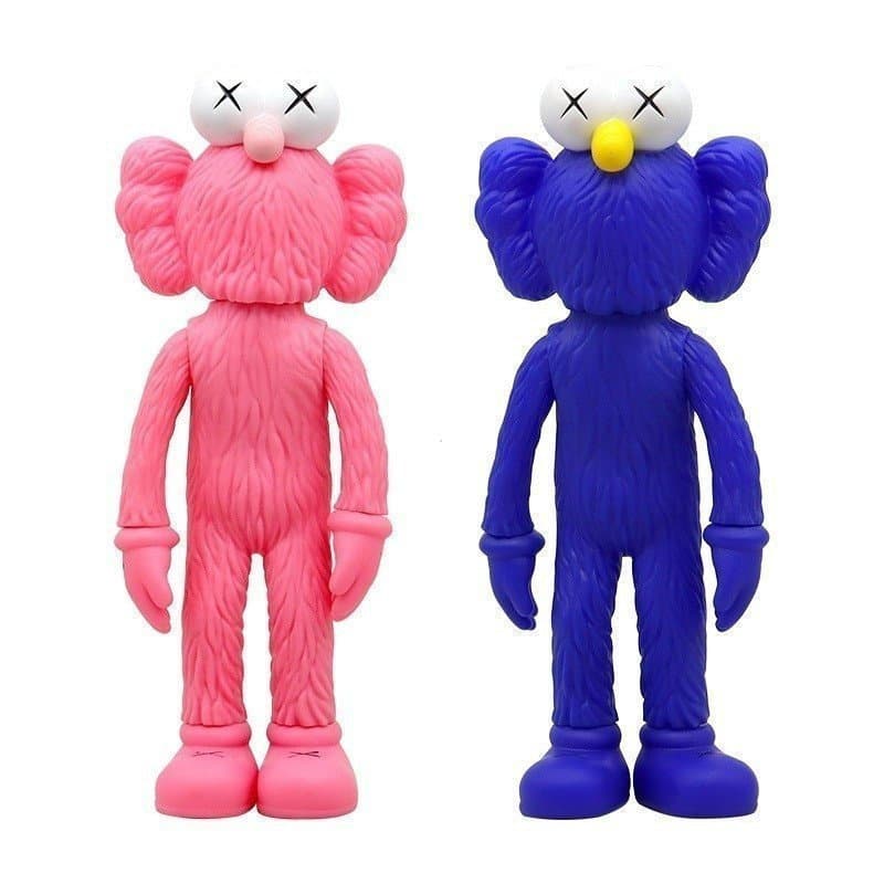 28cm Figura De Anime Da Rua Sésamo KAWS Elmo XX Eyes PVC Figuras De Ação Modelo De Brinquedos Doll Car Decoração Para Qu