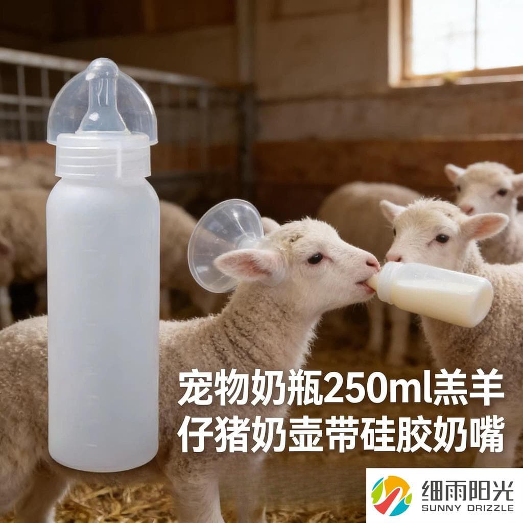 Chupeta falsa pode conter mamadeiras para animais de estimação, 250ml, pote de leite de porco de cordeiro com chupeta de