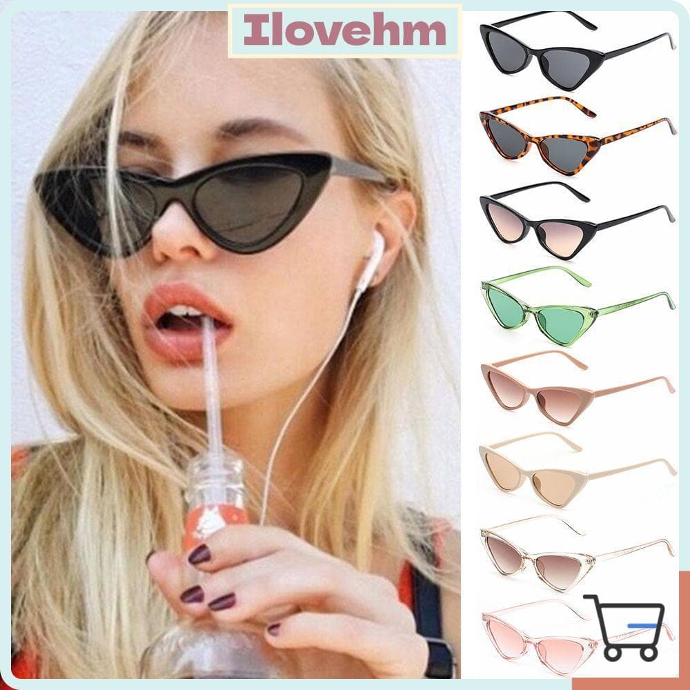 Óculos De Sol LUCKY-ILOVEHM Para Moda Feminina Moldura Pequena UV400 Acessórios Retro