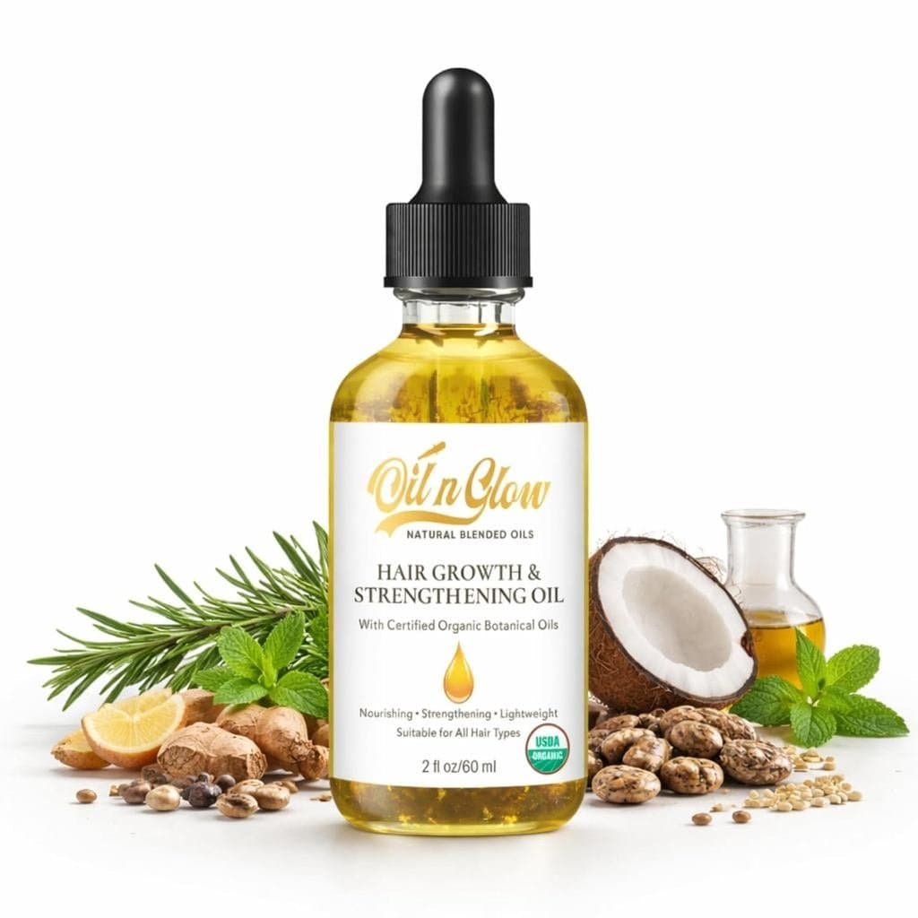 Sérum Capilar Natural 9 em 1 Orgânico Certificado pelo USDA para Crescimento e Fortalecimento do Cabelo com Óleo de Alec