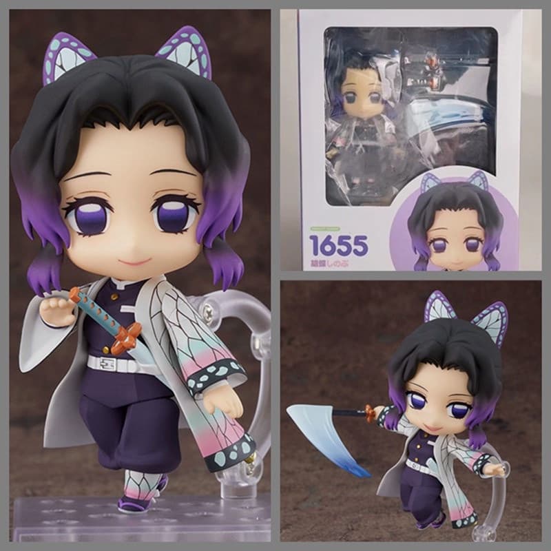Bonecos Demon Slayer Kochou Shinobu 10 Cm Série 1655 Nendoroid Action Figure Colecionável Decoração