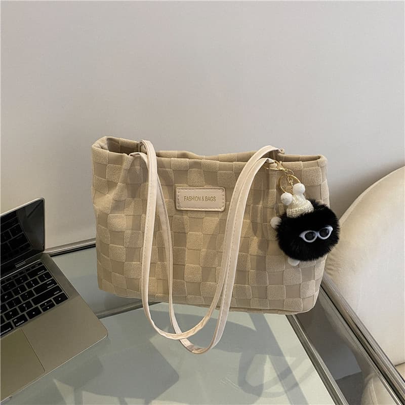 Bolsa de palha feminina grande capacidade 2024 novo estilo verão All-Match sacola de um ombro à beira-mar férias tecido