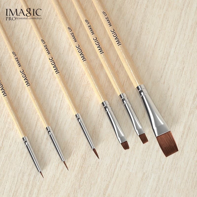 IMAGIC Maquiagem Halloween Óleo Cor Pincel de Maquiagem 6pcs Log Pole Pintado Manicure Pincel de Maquiagem diy Pincel de