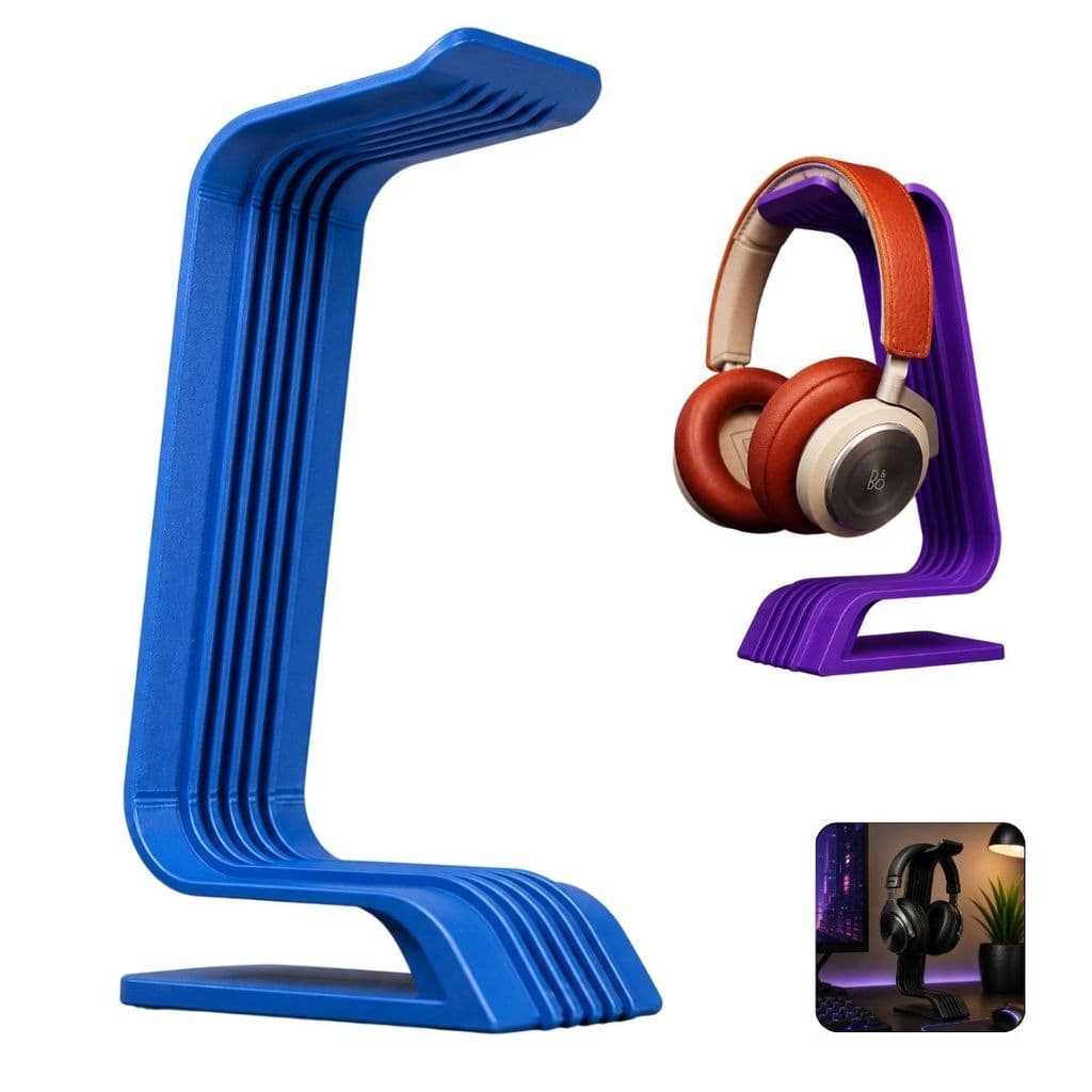 Suporte Headset Striatus Organizador Gamer Mesa Premium Moderno Resistente Compacto Alta Qualidade