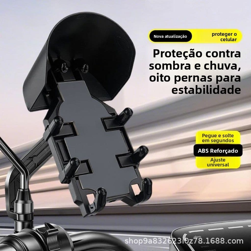 Suporte Celular Moto/Bike 🏍️☔ Anti-vibração, Impermeável, 360° Ajustável, Seguro! ✨