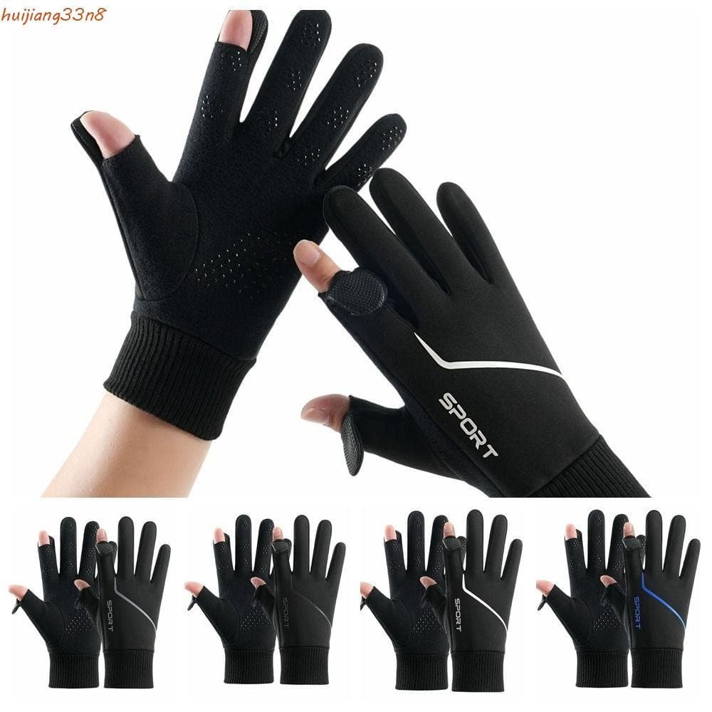 Luvas De Ciclismo HUIJIANG , Quentes De Inverno Com 2 Dedos Para Manter O Calor Grossas À Prova De Vento Inteiros