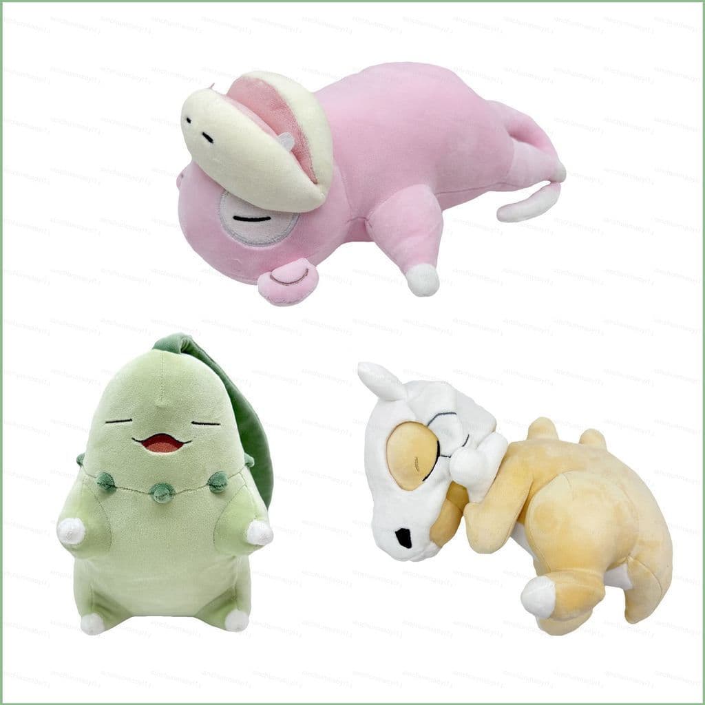 DC1 Pokemon Dormindo Chikorita Marowak Slowpoke Bonecas De Pelúcia Presente Para Crianças Decoração De Casa