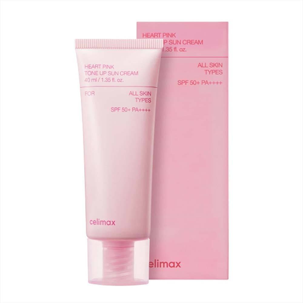 [CELIMAX] Creme Solar Tonificante Coração Rosa 40ml SPF 50+ Para Todos os Tipos de Pele 40ml / 1.35fl.oz