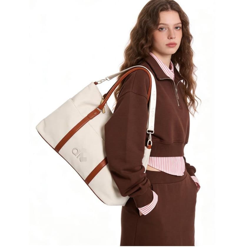 A1OSenhoras bolsa de ombro sacola trabalho Commuter leve resistente ao desgaste Cross-corpo grande saco de bagagem Casua