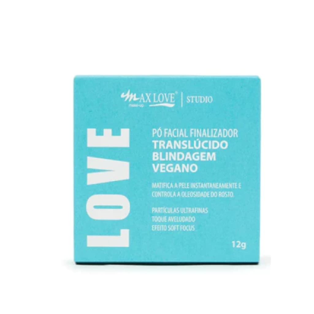 Pó Facial Finalizador Translúcido Vegano 12g - Max Love Tr