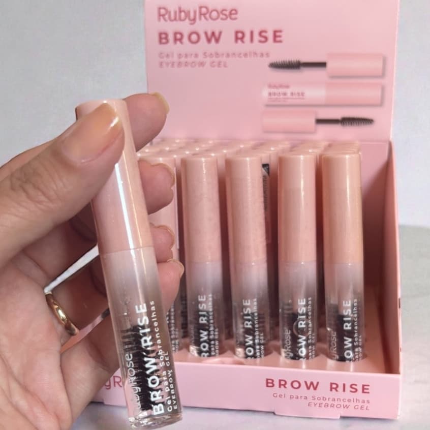 KIT 2 Unidades Gel Fixador de Sobrancelhas Ruby Rose Brow Rise Efeito Brow Lamination Maior Duração