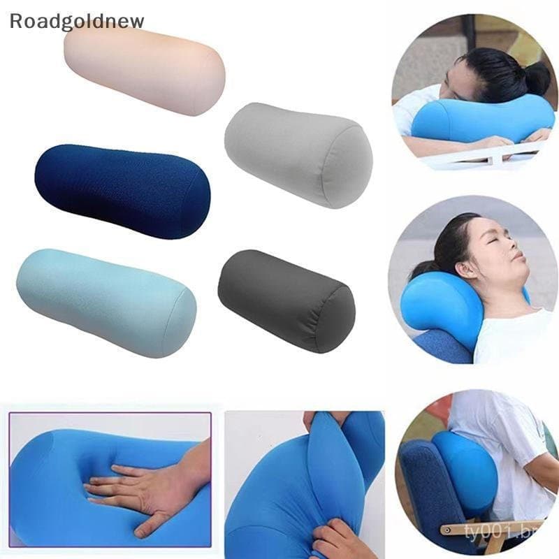 Almofada de sofá macia com microesferas de espuma cilíndrica embutidas, travesseiro de pescoço para dormir no quarto.