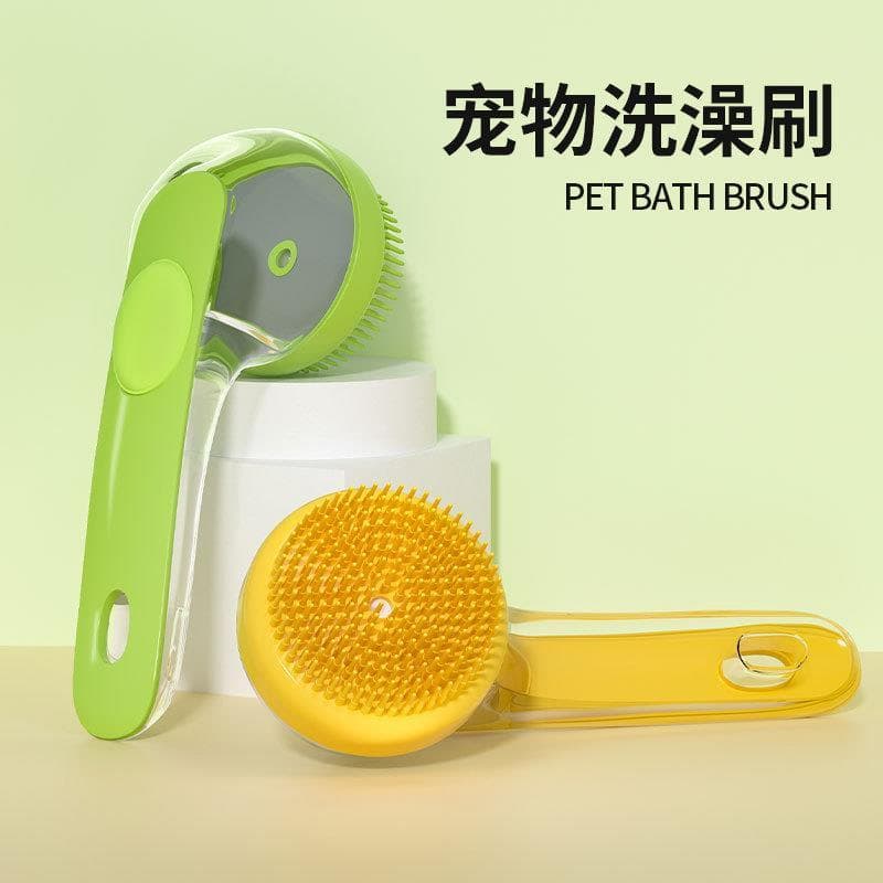 Novo estilo alça longa Pet banho cabelo Grabber shampoo pente shampoo escova líquido shampoo escova cabeça limpeza massa