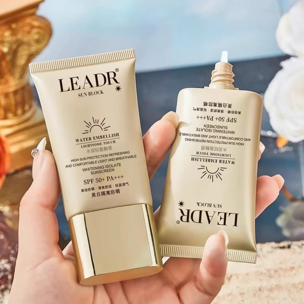 Produto genuíno coreano protetor solar creme isolamento corretivo clareamento três em um refrescante não gorduroso mascu