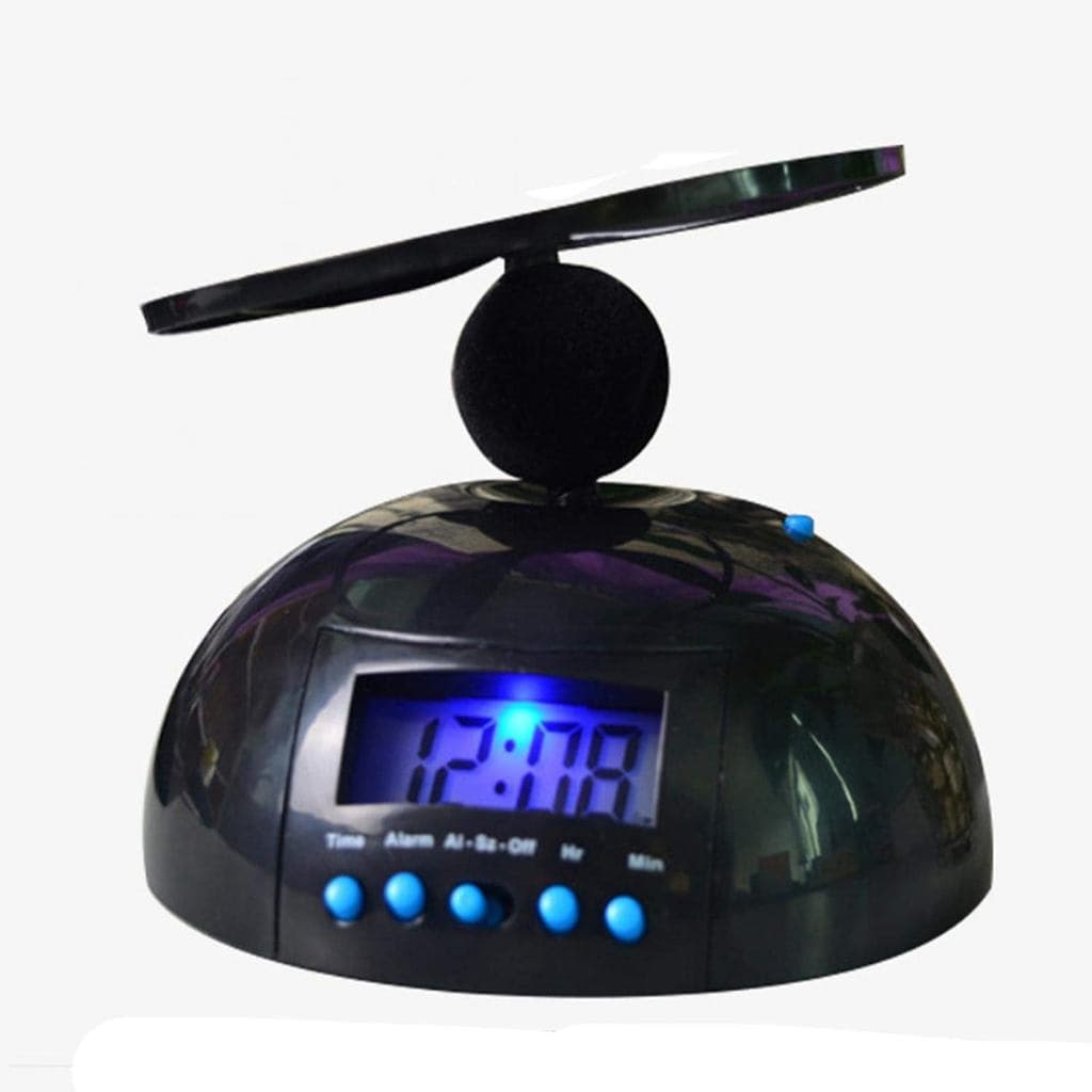 Relógio Despertador Digital LED Kakalote, Gadget para Quarto, Relógio com Hélice e Função Soneca, Som Alto (Preto - 1 un