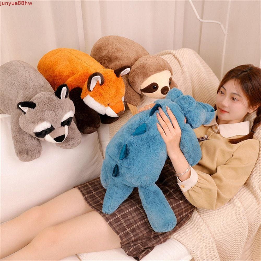 JUNYUE Preguiçoso Animal Boneca De Pelúcia 45cm 60cm Deitado Travesseiro Encosto Dormir Aniversário Guaxinim