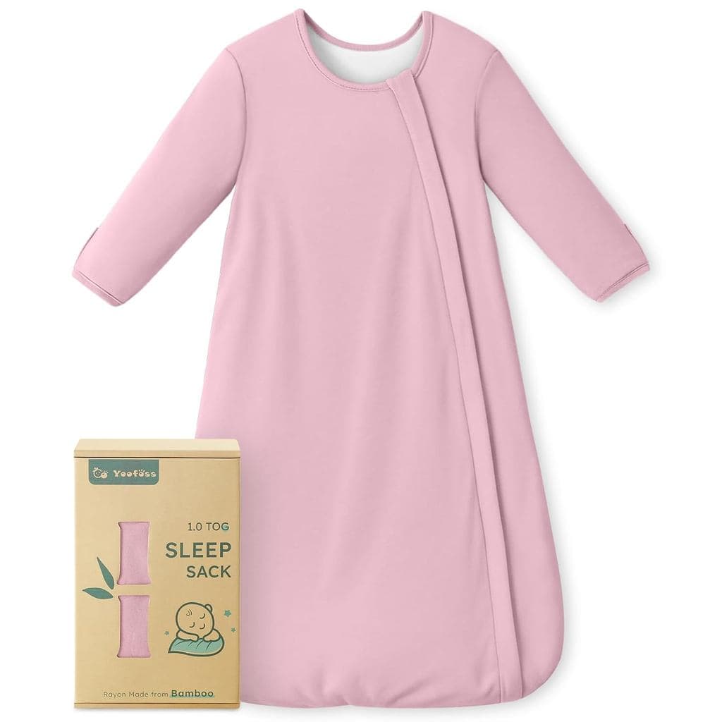 Yoofoss Rayon Feito de Bambu, Saco de Dormir para Bebê 18-24 Meses, 1.0 Tog, Cobertor Vestível de Manga Longa para Bebê,