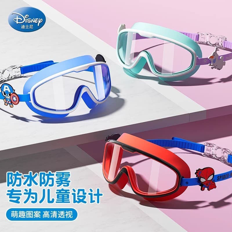 Disney crianças óculos de natação à prova dwaterproof água Anti-nevoeiro HD óculos de natação meninas meninos óculos de